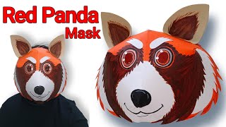 how to make a red panda mask | panda mask | red panda craft | panda mask making | animal mask