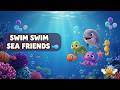🌊 Swim Swim Sea Friends | Ocean Animals Song for Kids | HappyBee Kids