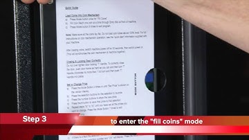 How to fill a Currenza coin mechanism on a standard Sorrento vending machine