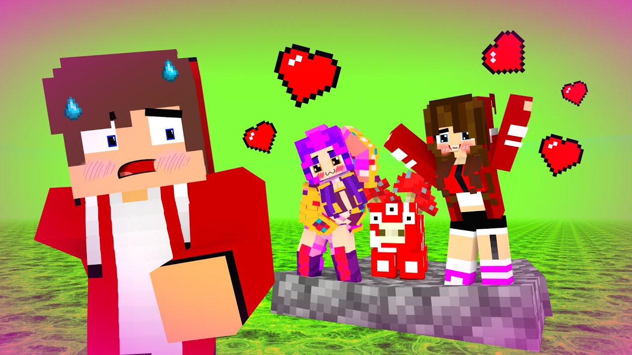 MAIZEN : JJ Stuck On ONE Block With Sister and Rumi on Acid?! - Minecraft Animation JJ & Mikey
