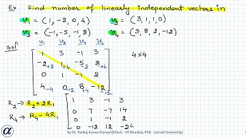 Linear Independence of Vectors Example 3