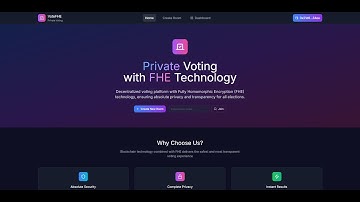Demo Private Voting dApp FHEVM