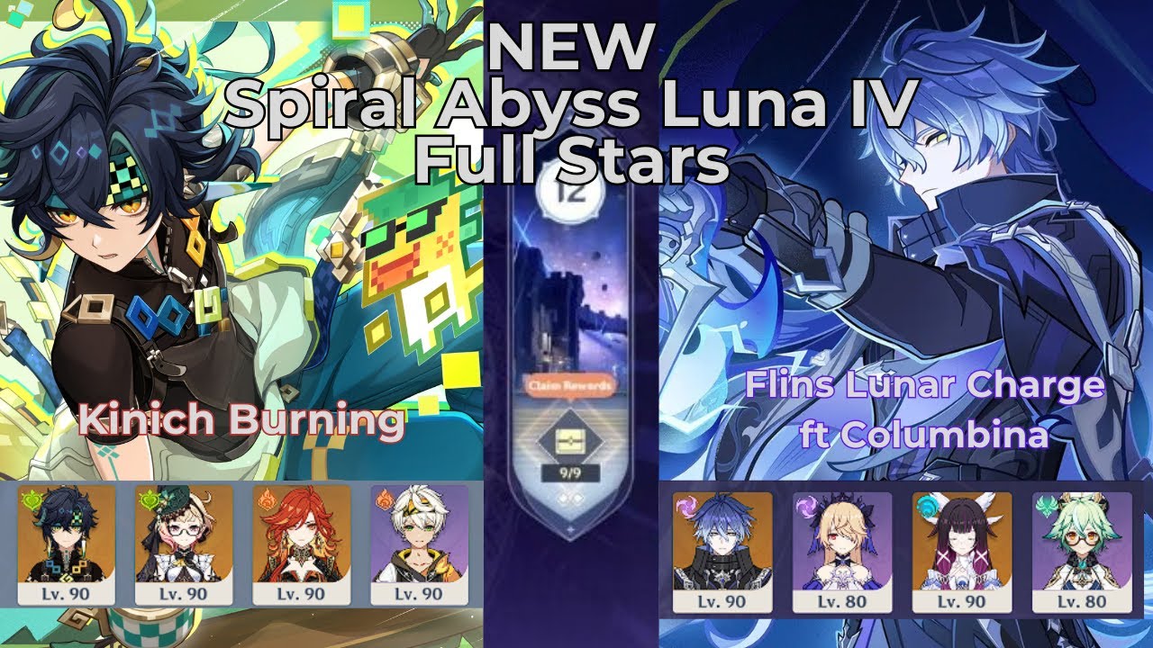 C0 Kinich Burning & C1 Flins ft Columbina Lunar Charge | Spiral Abyss 6.3 Luna IV | Genshin Impact