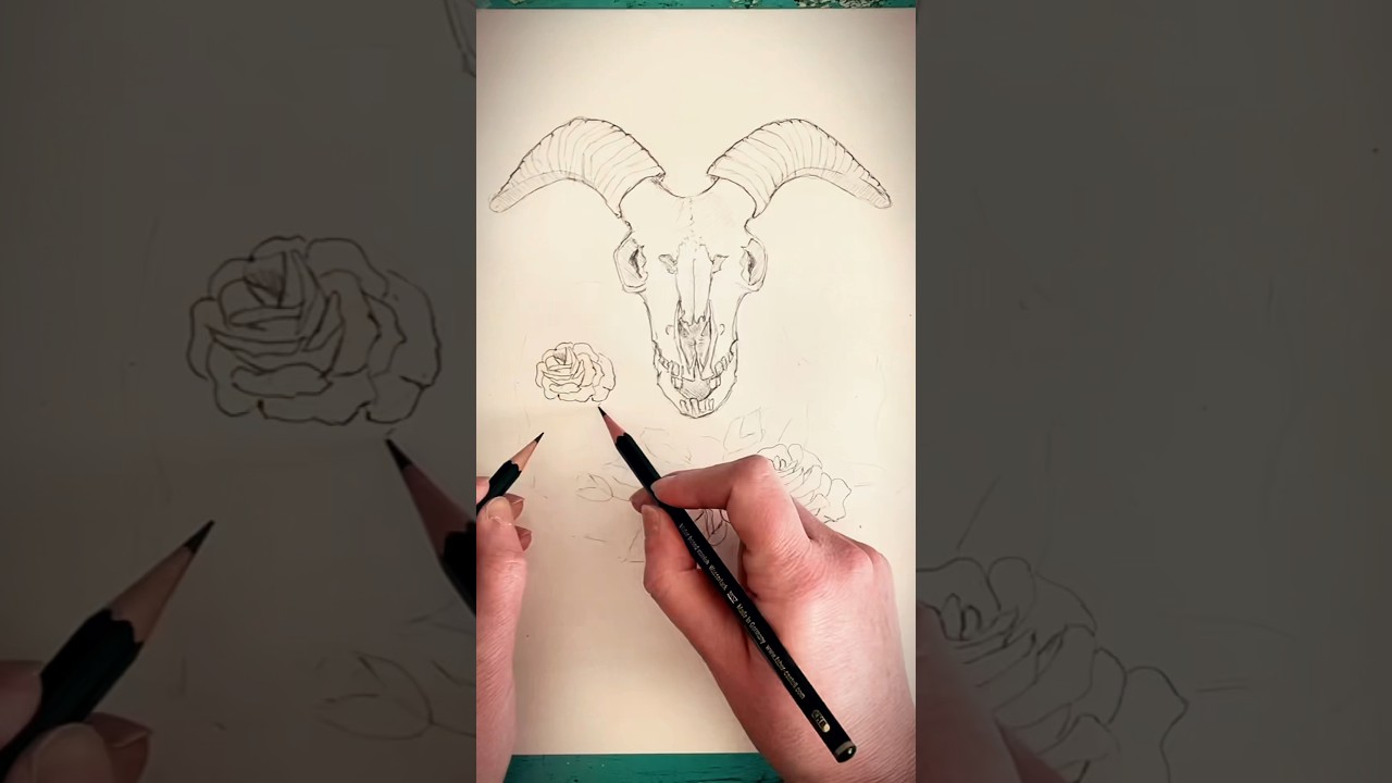 Goat Skull Sketch 