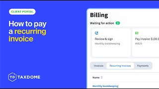 Client portal: Paying a recurring invoice