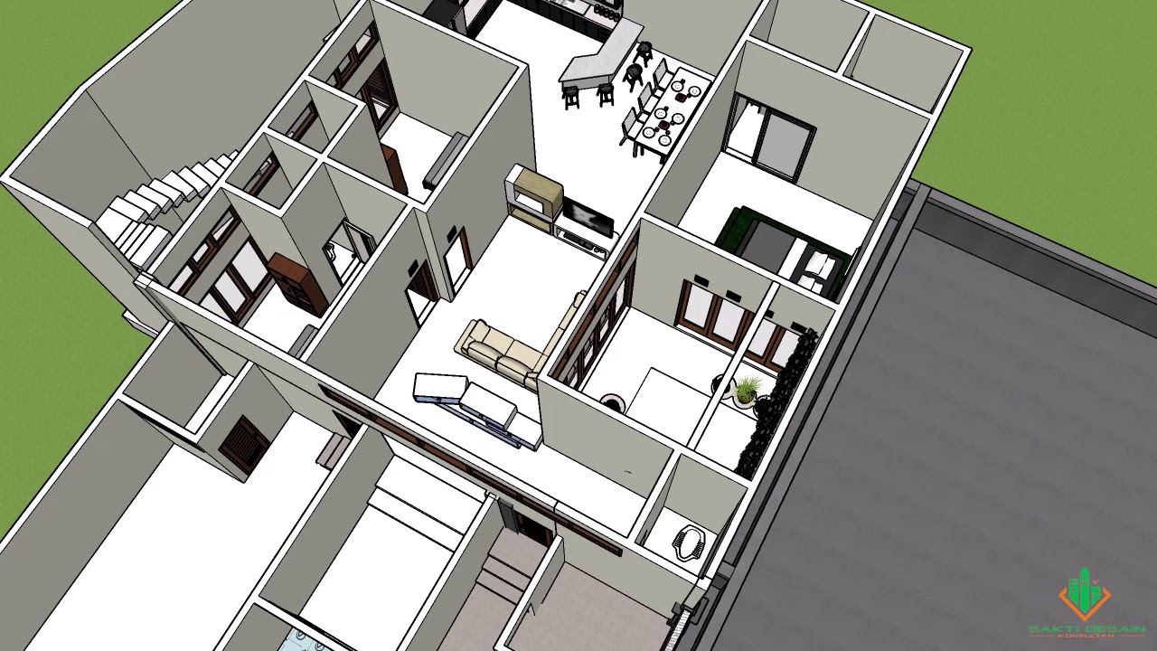 Proses render desain rumah Minimalis milik Bpk Afif - YouTube