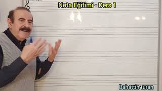 Nota eğitimi -1 Bahattin Turan ile en kolay nota dersi #solfej #türküler #saz #müzikeğitim #keşfet