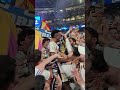 Vinícius Júnior jumped straight in with the Real Madrid fans at Wembley 😍