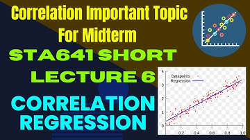 STA641 Short Lecture 6 | Correlation Important Topic For Midterm | Correlation & Regression in Excel