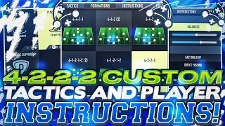 *NEW* BEST 4-2-2-2 CUSTOM TACTICS & PLAYER INSTRUCTIONS! -  BEST META ATTACKING FORMATION IN FIFA 22