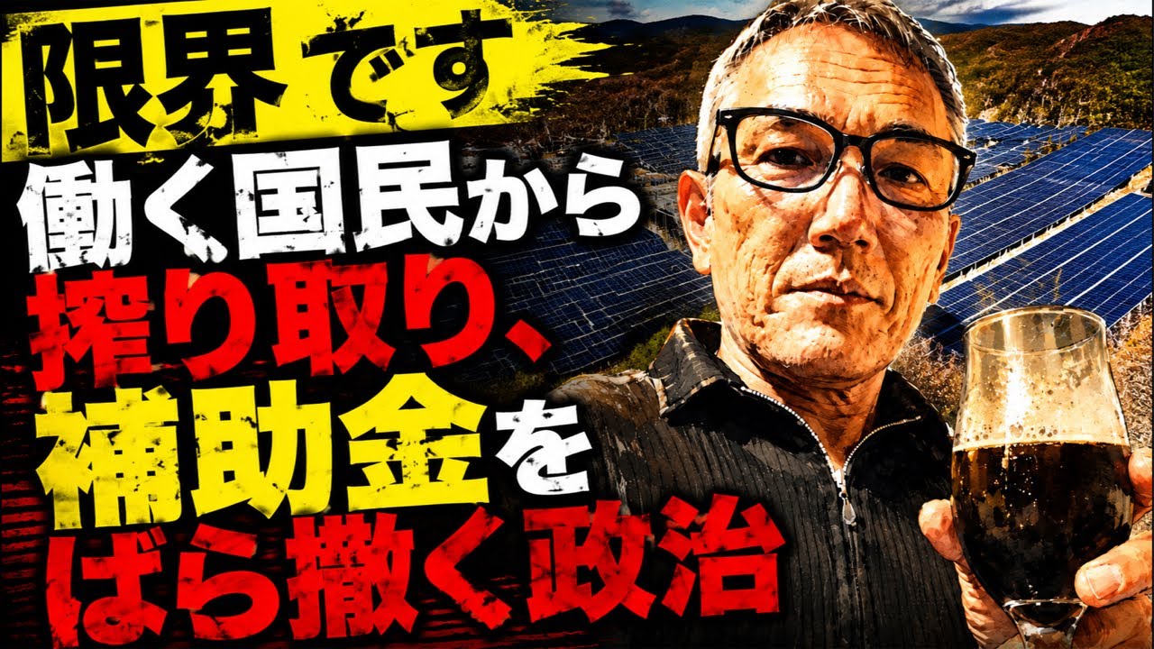 【限界です】働く国民から税金を搾り取り、補助金をばら撒く政治