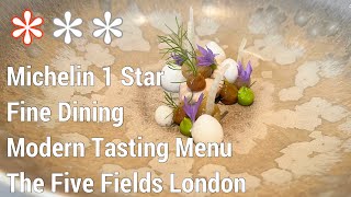Famous Michelin Star Restaurant $325 (£240) Fine Dining Modern Tasting Menu The Five Fields London