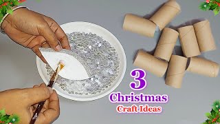 3 Economical easy Christmas decoration idea made Waste materials | DIY Christmas craft idea136