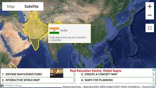 True Size of India in Hindi || Map Comparison