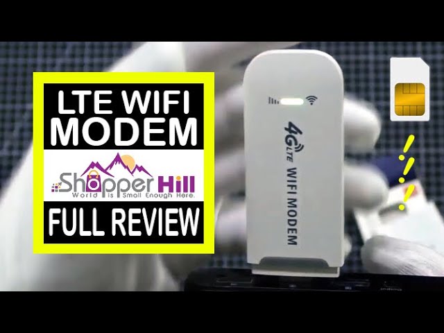 Prædiken Valg pust 4G LTE USB Modem Adapter With WiFi Hotspot SIM Card 4G Wireless Router |  Shopperhill Reviews - YouTube