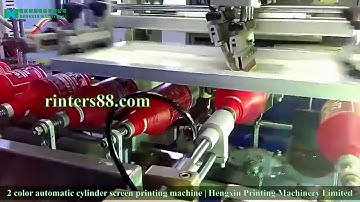 Two Color Automatic Round Screen Printing Machine For Plastic Bottles