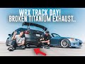 I BROKE THE WRX EXHAUST ON THE TRACK..