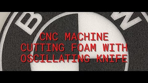 Techno CNC Router Cuts Through Foam to Make a BMW Logo Sign with the Oscillating Knife Option