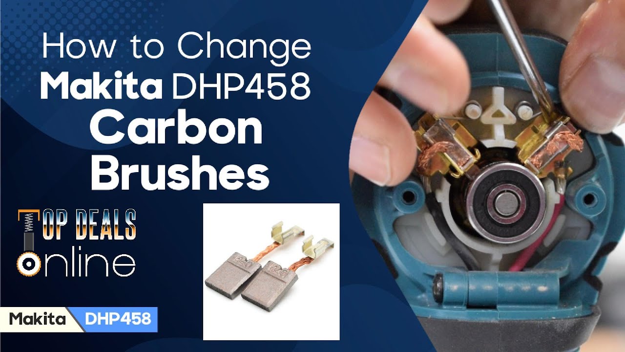 How to Change Carbon Brushes on a Makita DHP458 LXT Cordless 18v Drill Driver