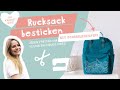 Rucksack besticken mit schereleimpapier //stoffe.de