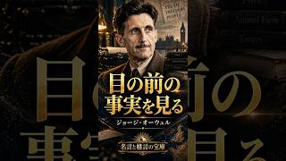 「目の前にあるものを見るには、絶えず努力が必要だ。」｜ジョージ・オーウェルの言葉 #Shorts #名言 #モチベーション #人生