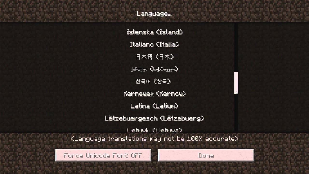 How To Change Language In Minecraft Youtube