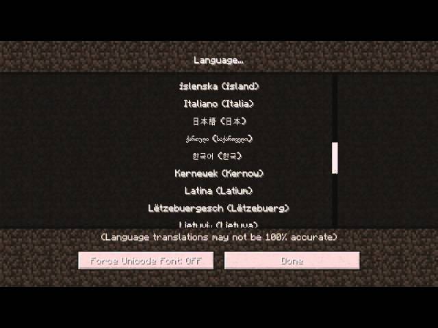 Minecraft How To Change The Language