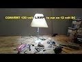 Convert a household Light fixture to DC voltage for Off Grid & RV use