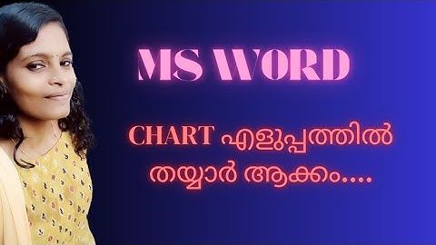 Ms WORD INSERT CHART
