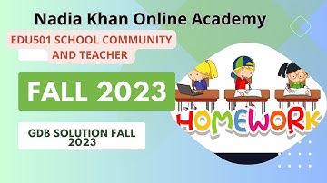 EDU501GDB Solution fall 2023|edu501 gdb solution 2024 |edu501gdb solution by nadia khanonlineacademy