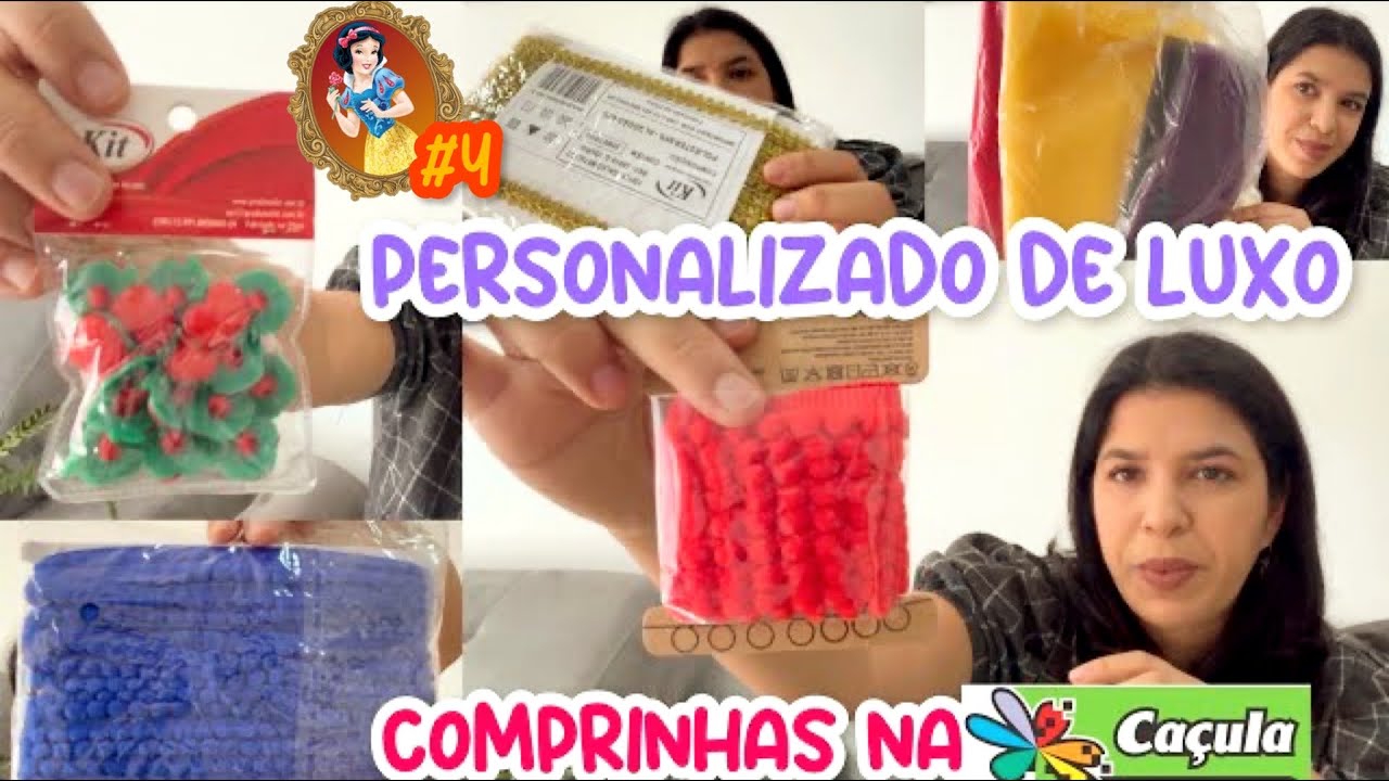 COMPRINHAS PARA PERSONALIZADOS DE LUXO BRANCA DE NEVE 1 ano da Alana na Caçula