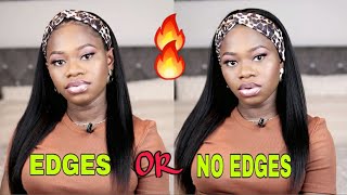 Bad hairline? No problem! || headband wig🔥 ft My First Wig Review