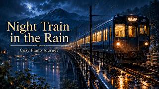 Night Train in the Rain   Cozy Japanese Railway Ambience with Soft Piano #NightTrain #RainAmbience screenshot 2