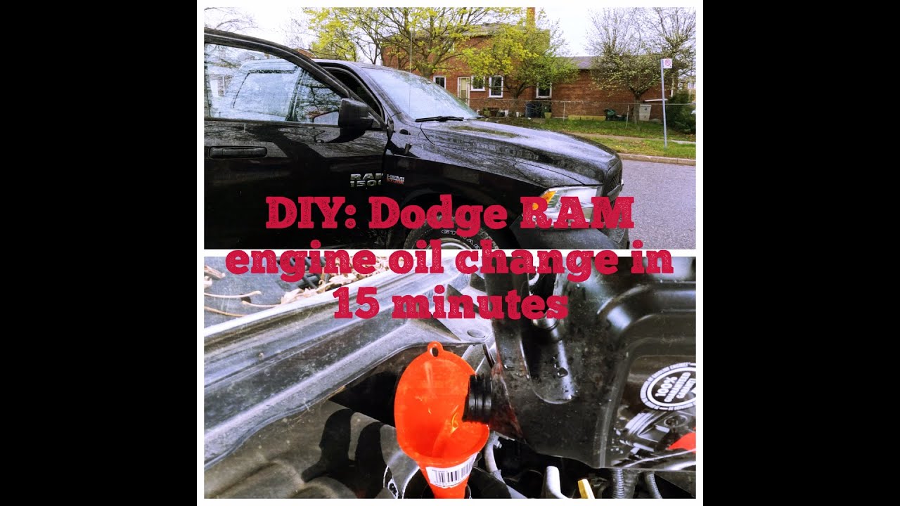 DIY: Dodge RAM 1500 engine oil change in 15 min - YouTube
