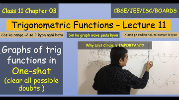 Class 11 Chapter 03 I Trigonometric functions 11 |Graph of trig functions 1-shot| CBSE/JEE/BOARDS