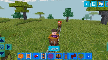 AdventureCraft 3D Block Building & Survival Craft Gameplay #69 (Android) | Uphill Power Train Track