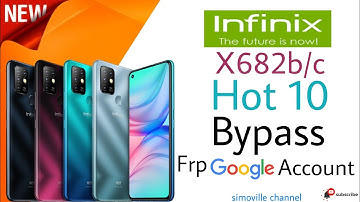 Infinix hot10 X682b X682c frp bypass account google latest security 👍 100%