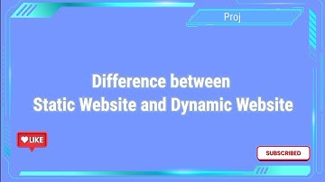 Difference between Static website and dynamic websites