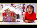 Ryan builds a Gingerbread House and more family DIY activities for kids!