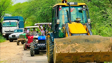 Jcb 3dx Loading Mud TATA Tippers Tractors Swaraj 855 F New Holland 3630 Tractor newjcb Thar truck