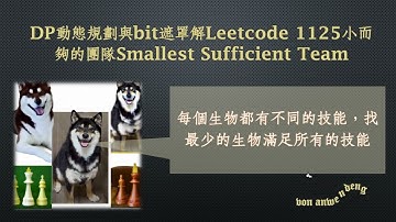 DP動態規劃與bit遮罩C++解Leetcode 1125小而夠的團隊Smallest Sufficient Team