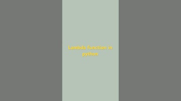 Python Lambda Functions Simplified!#codingshorts #learnprogramming #oopsconcept #pythonoop