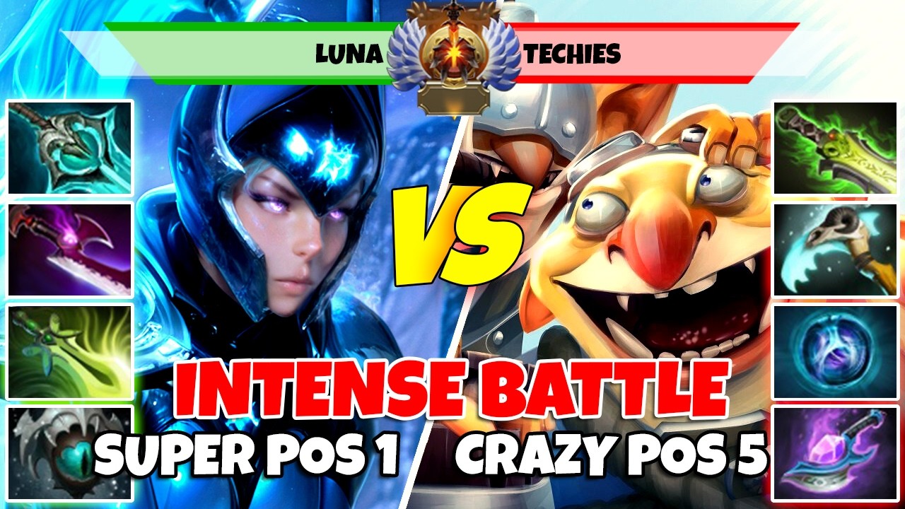 LUNA (Carry) vs TECHIES (Hard Support) - Epic Battle Of Immortal Rank Dota 2 Players - Z Dota 2