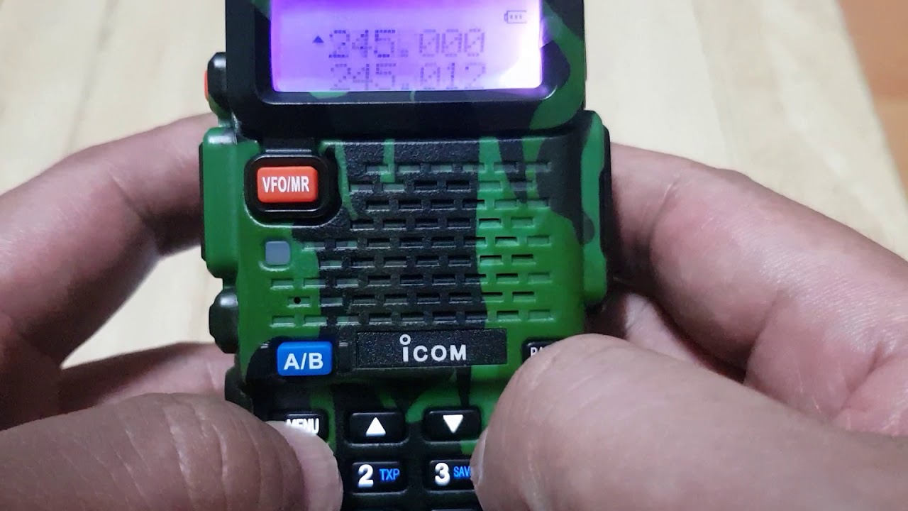 วิธีตั้งสเตป  Icom uv 95 ลายพราง