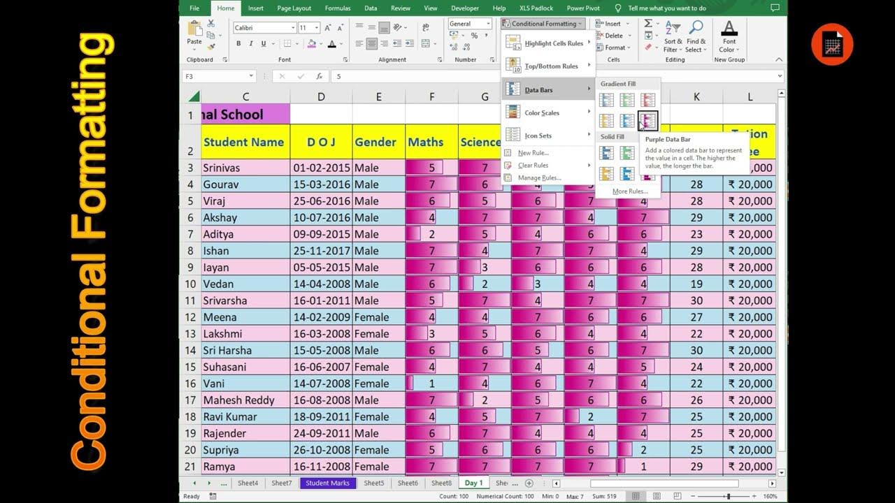 MS Excel Conditional Formatting - YouTube