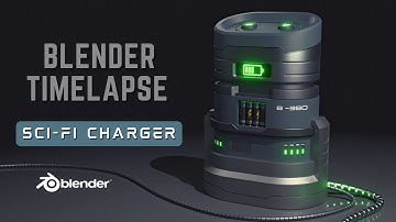 3D Modeling Sci-Fi Battery Charger - Blender 3.0