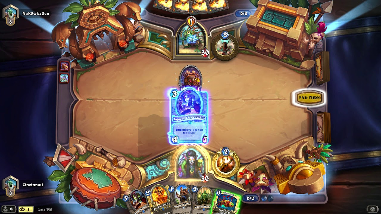 Hearthstone Combo Priest vs. Quest Shaman (Uldum Nerf, August 2019