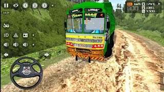 INDIAN BHART BENZ TIPPER TRUCK HILLS OFF - ROAD FUNNY DRIVE || BUS SIMULATOR INDONESIA screenshot 5