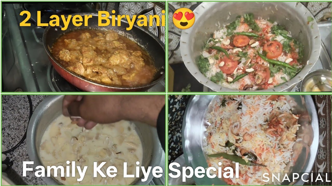 Sunday Special 🍗 2 Layer Chicken Biryani & Custard | Morning to Night Full Day Family Vlog 🤍