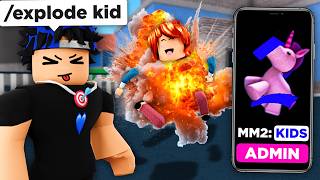 Trolling in MM2 KIDS with ADMIN COMMANDS...